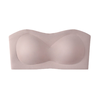 Women's Strapless Push Up Bandeau Bra – Wireless, Padded & Non-Slip