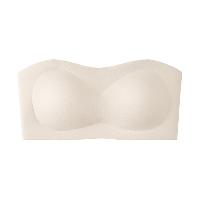 Women's Strapless Push Up Bandeau Bra – Wireless, Padded & Non-Slip