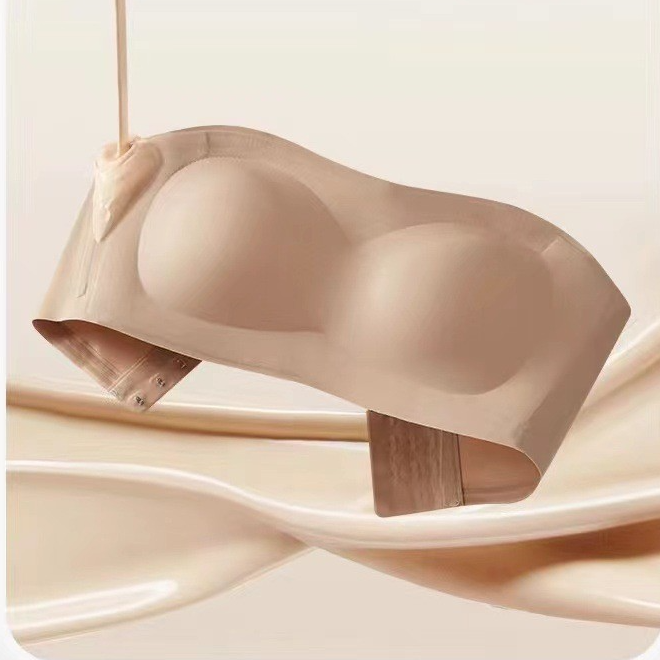 Women's Strapless Push Up Bandeau Bra – Wireless, Padded & Non-Slip